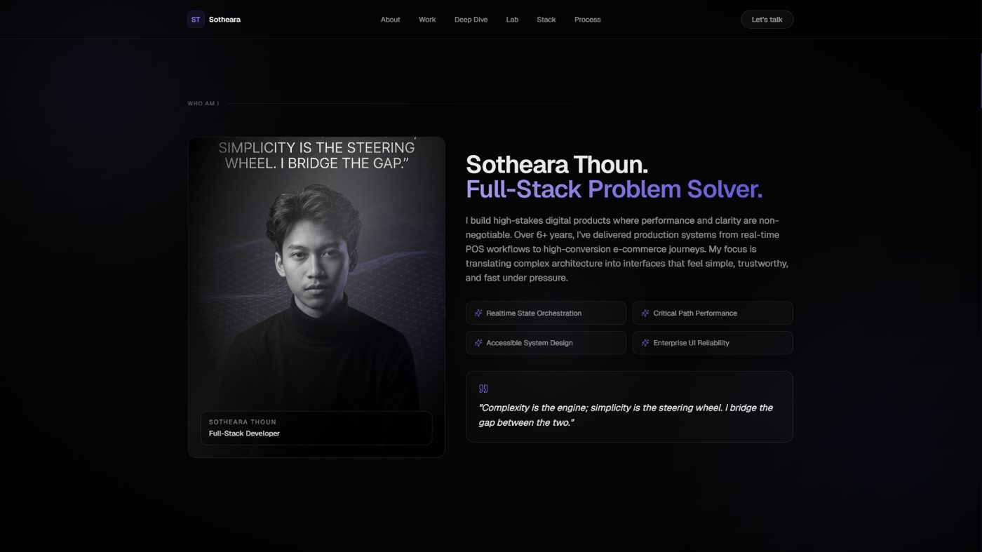 Professional Portfolio For Web Developer preview
