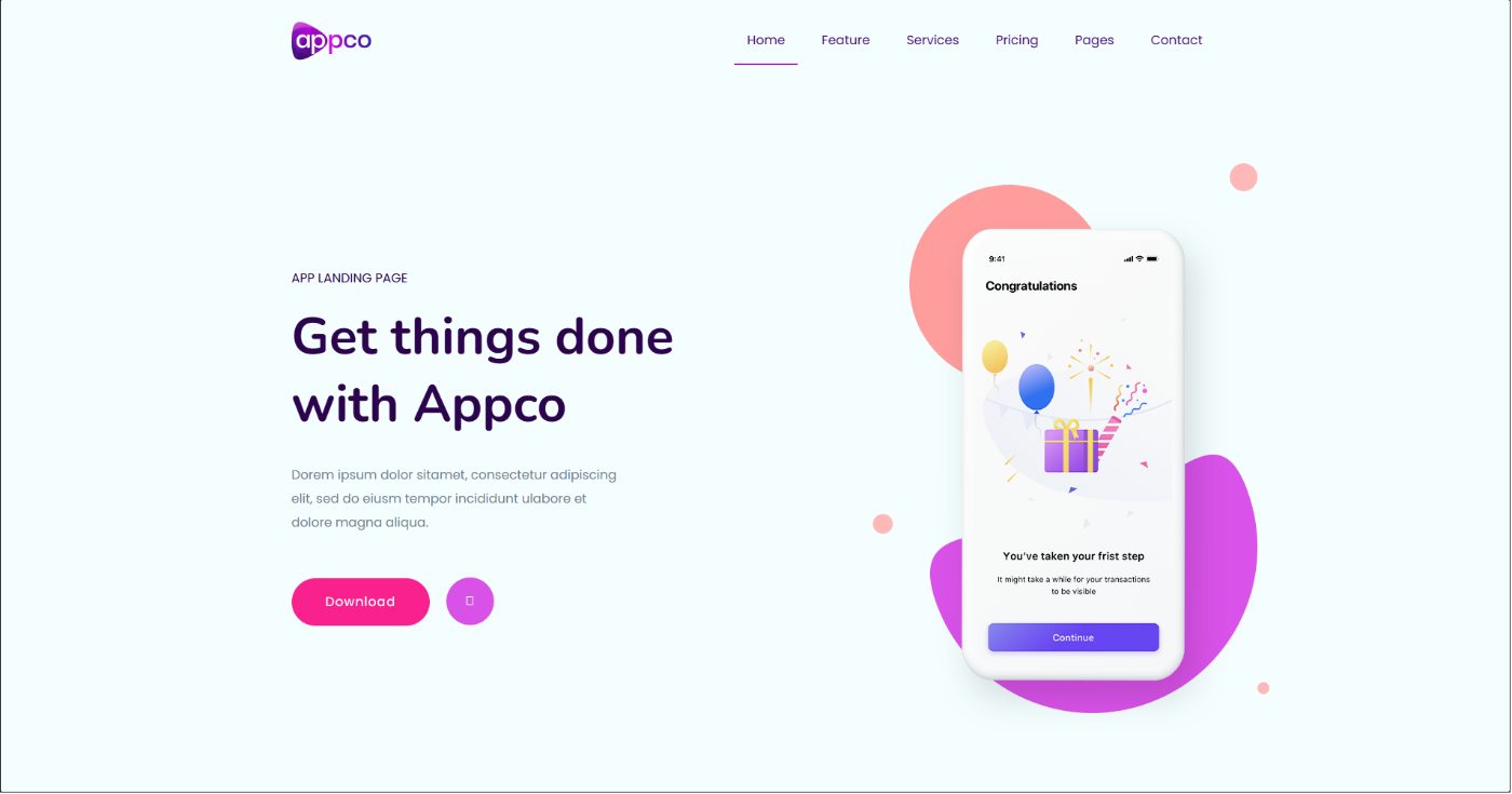 APPCO Master Landing Page preview